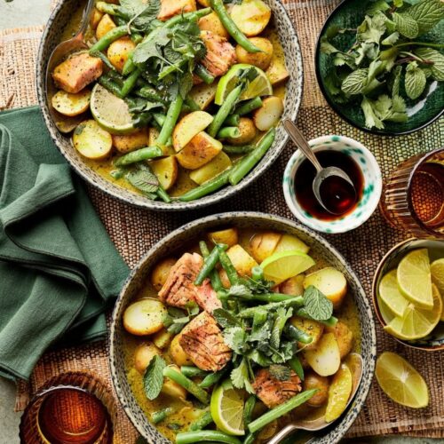 Thaise curry met zalm