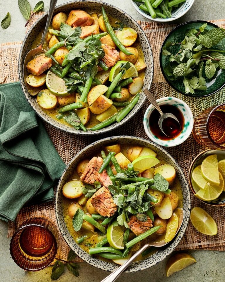 Thaise curry met zalm