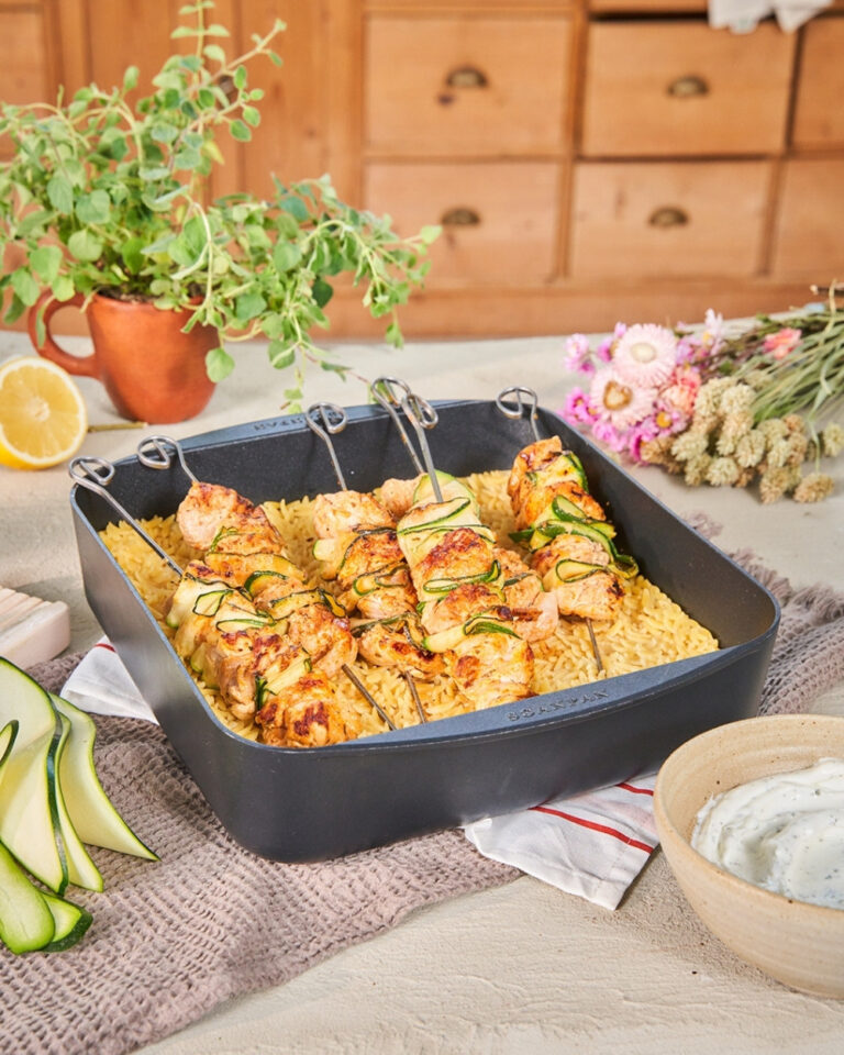griekse kipspiesjes met courgette