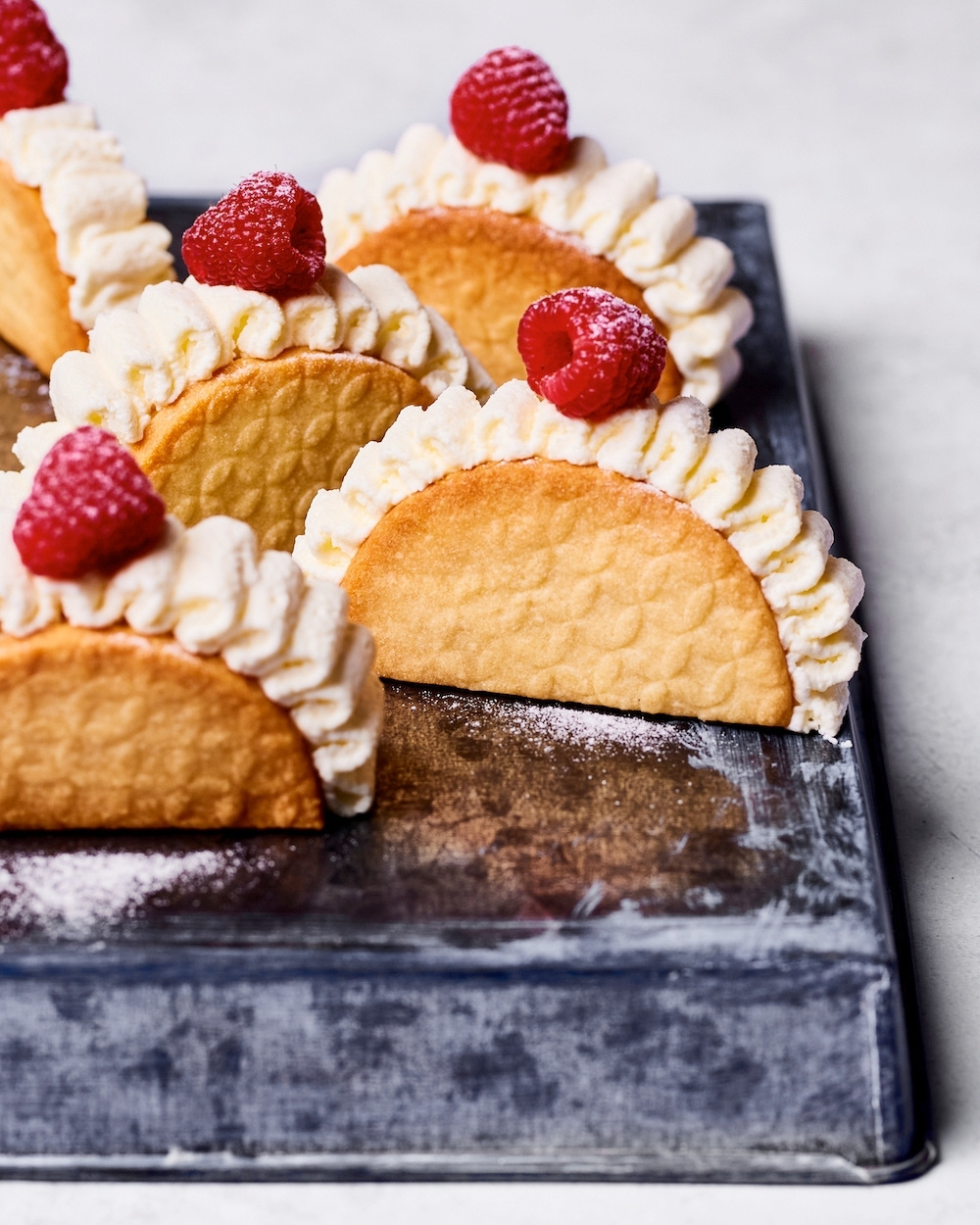 Cheesecake taco’s van tartelettedeeg Cheesecake taco’s van tartelettedeeg