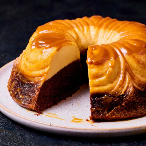 Chocolade flan cake