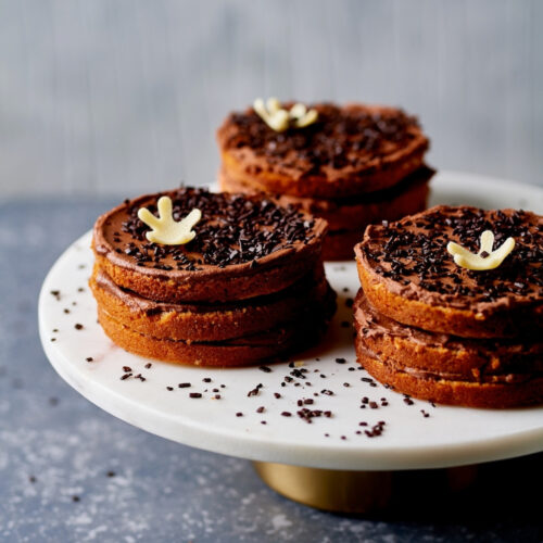 Glutenvrije taartjes met chocolade ganache