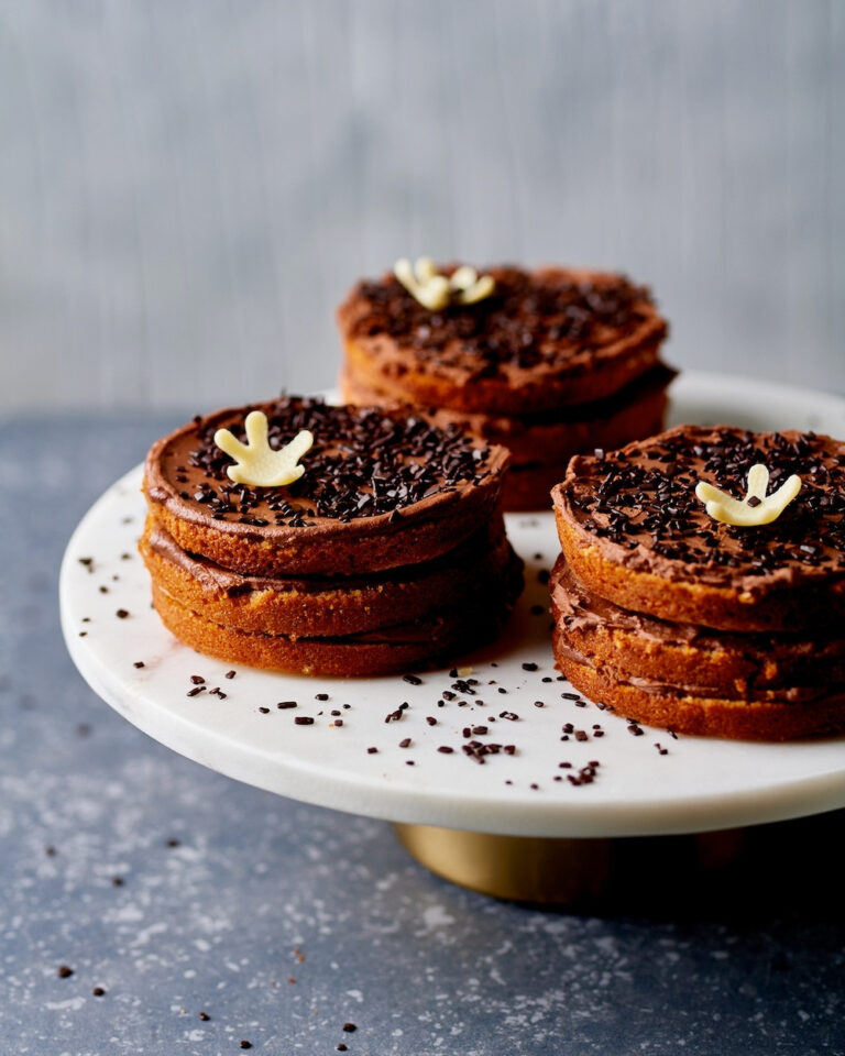Glutenvrije taartjes met chocolade ganache
