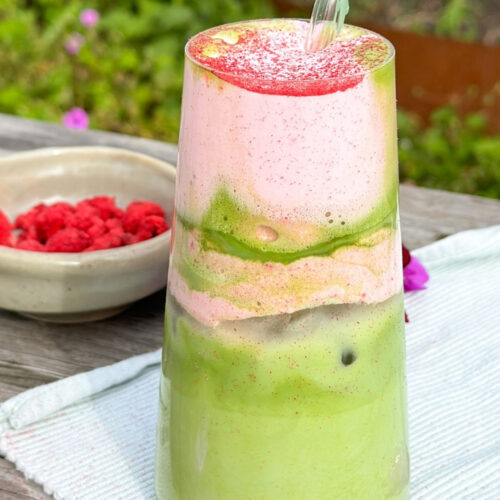 Iced matcha latte