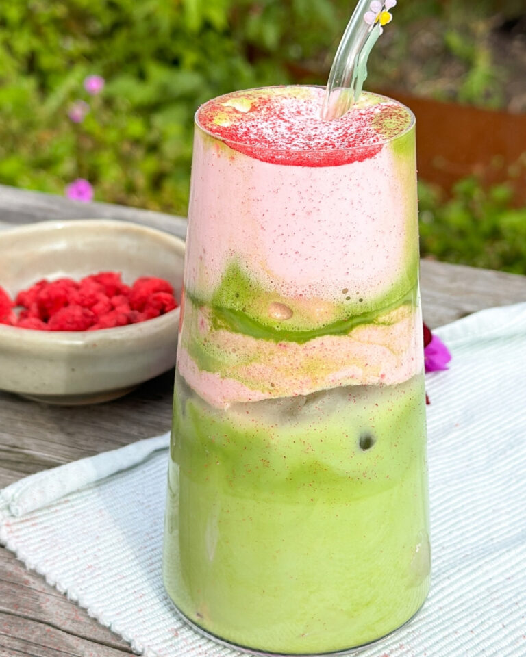Iced matcha latte