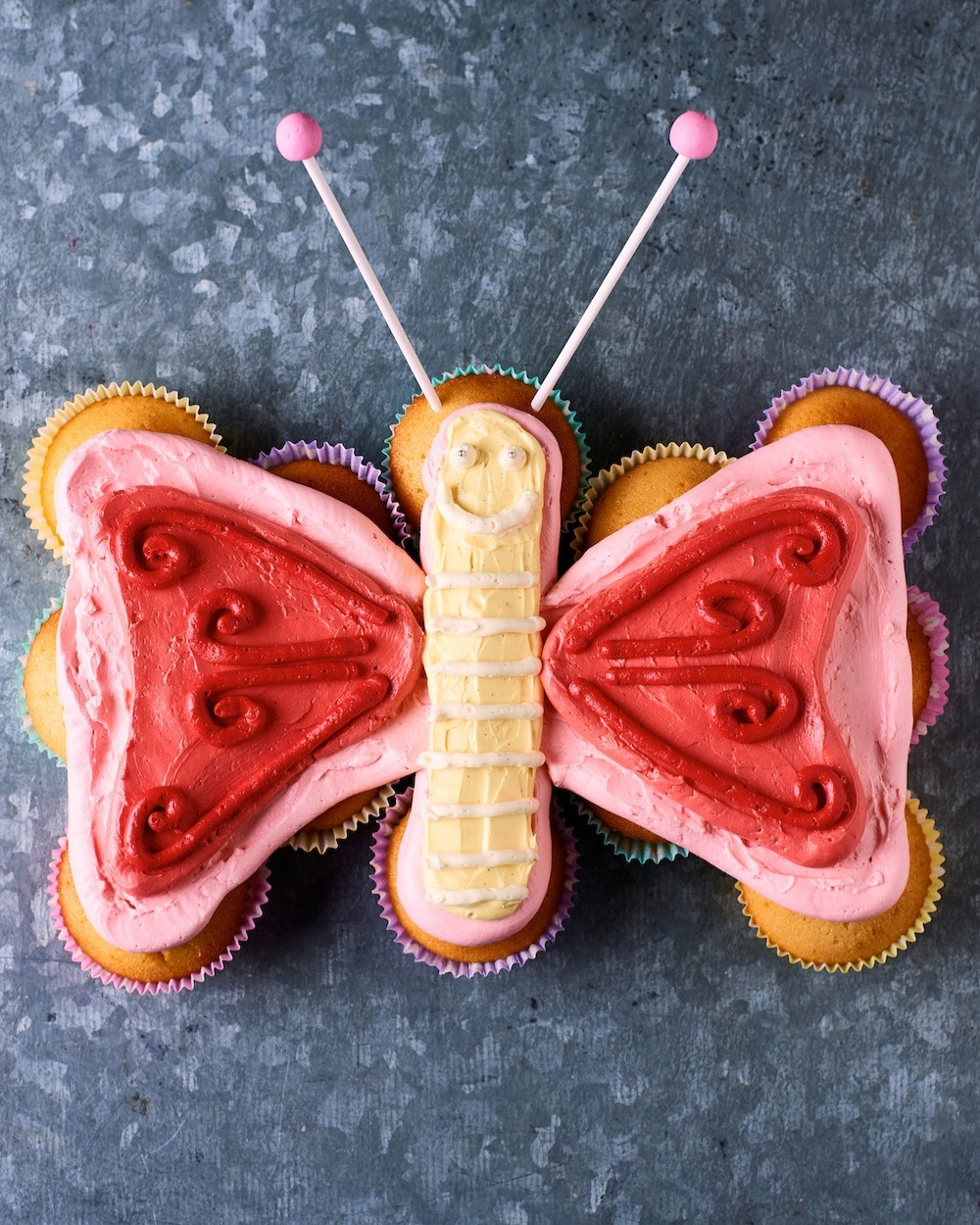 Vlinder cupcaketaart Vlinder cupcaketaart