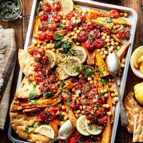 Traybake zoete aardappel miljuschka