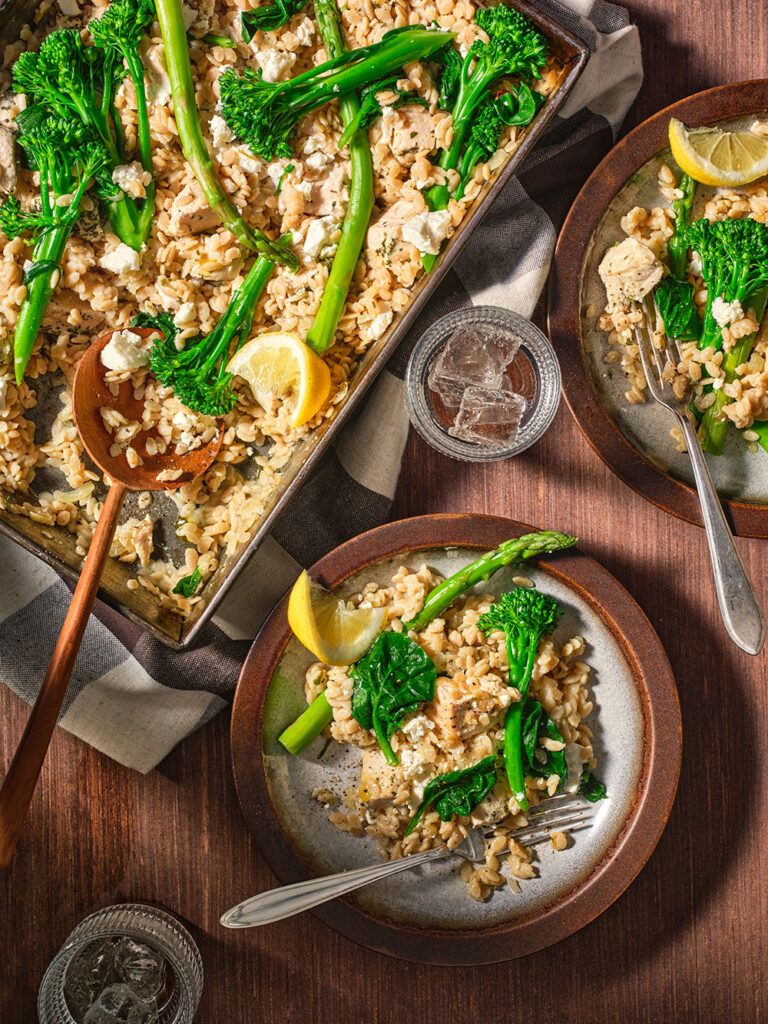 Traybake orzo
