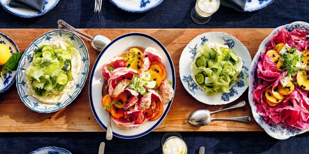 Radicchiosalade met ingelegde nectarine donna hay miljuschka salade recepten